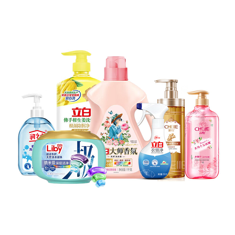 【京东同款】【京东同款】立白大师超洁洗护组合七件套装 白色【正品保证】