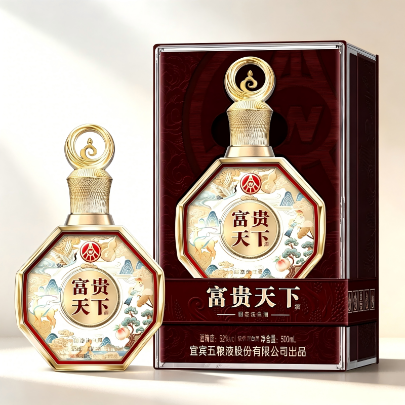 五粮液股份出品(富贵天下)浓香52%vol 500ML*6瓶
