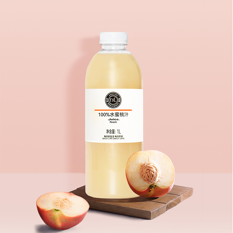 DL100%水蜜桃汁1L/瓶，6瓶/箱