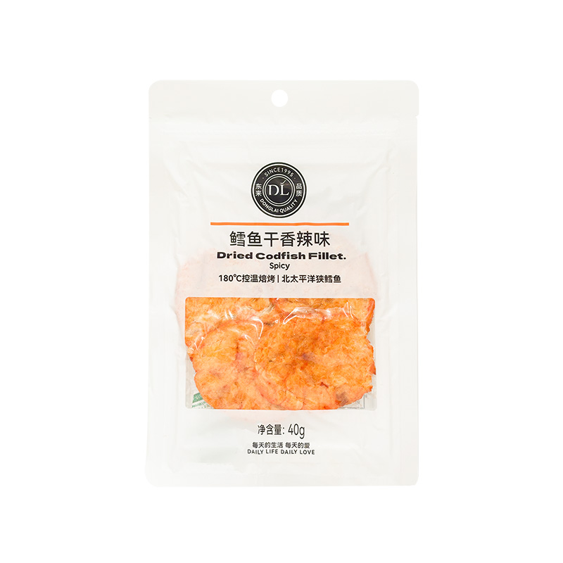 DL鳕鱼干40g/袋，原味/香辣味可选
